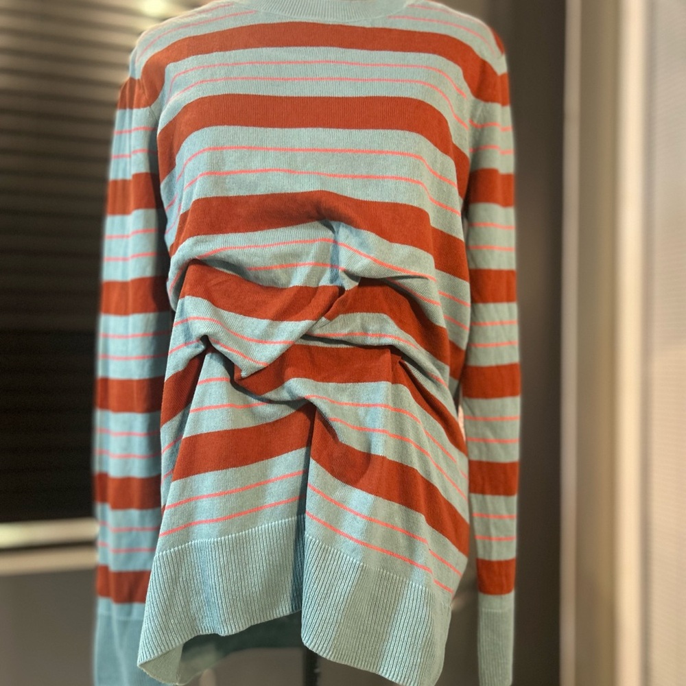 Sies Marjan Teal and Rust Sweater